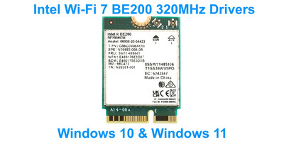 Intel Wi-Fi 7 BE200 320MHz Drivers 23.70.4.1